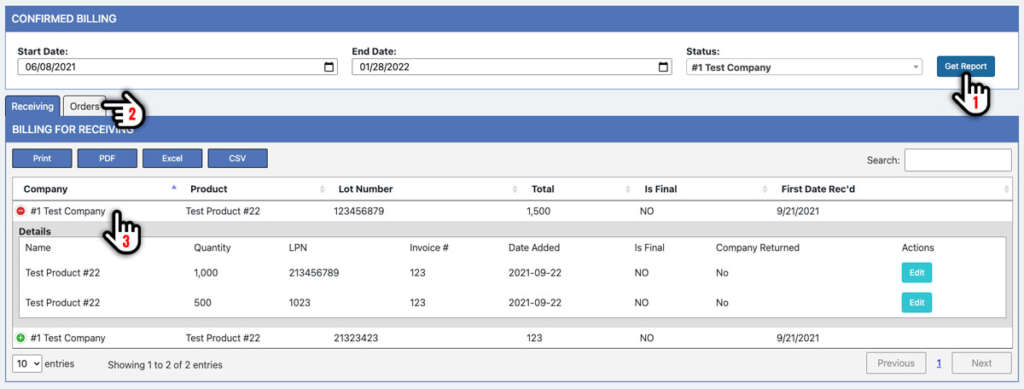 Confirmed Billing - Equitable Software