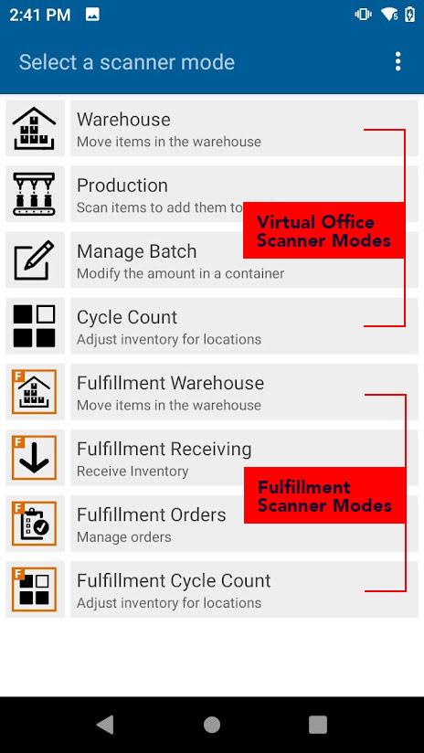 Scanner Modes