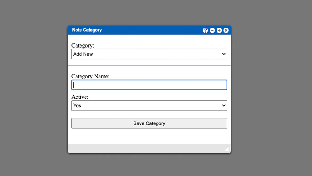 Note Categories