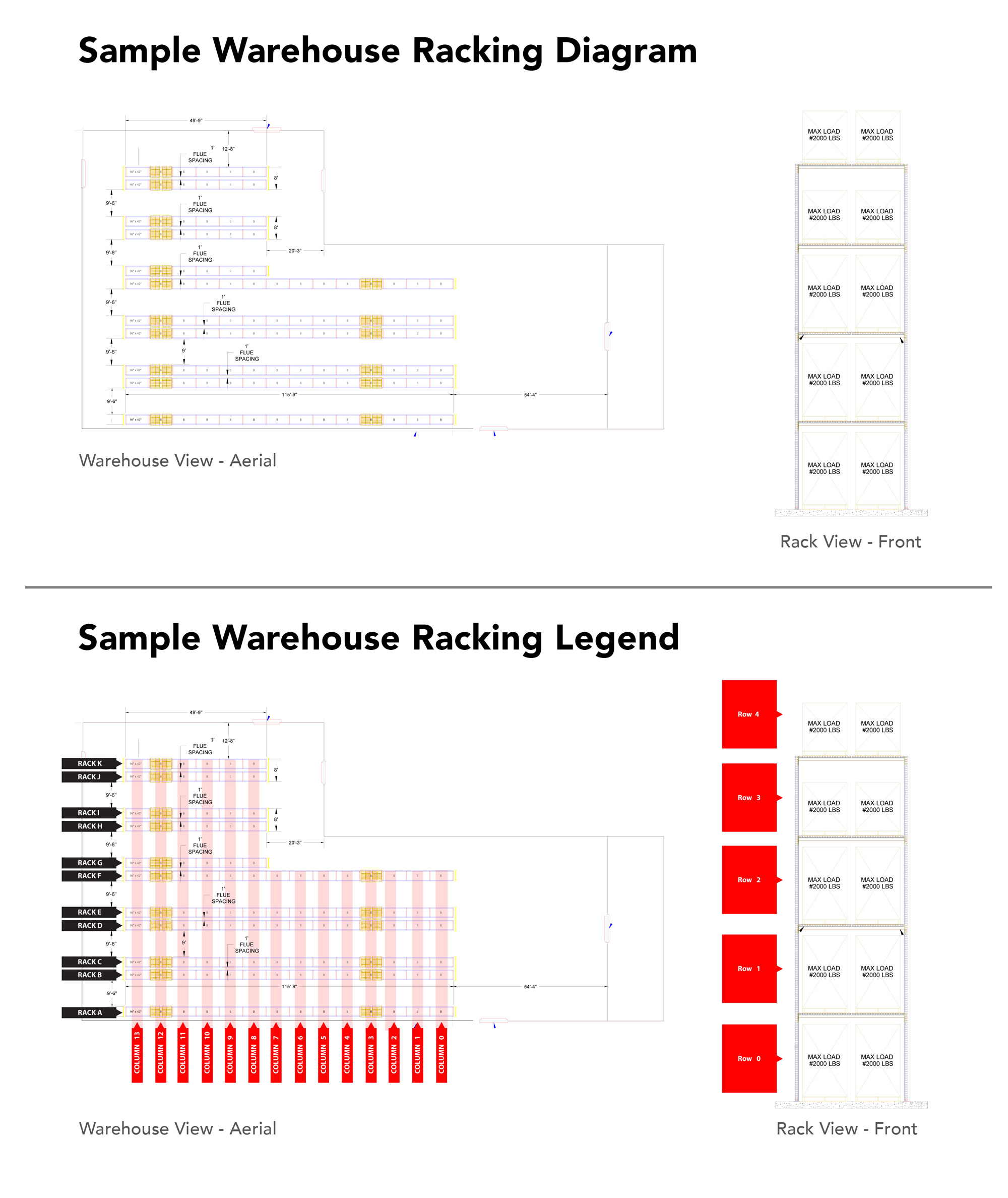Warehouse Racking Diagram Example