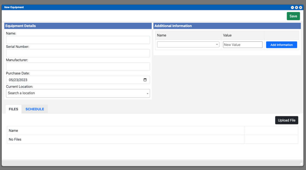 Equipment - Equitable Software