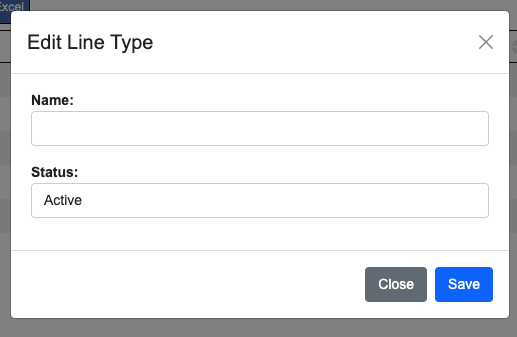 Add or Edit Line Type