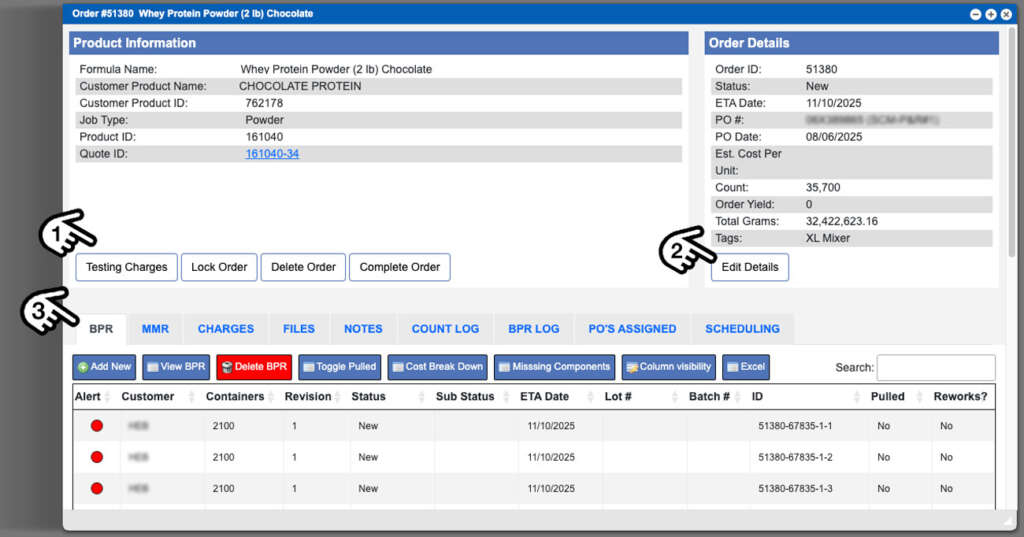 View Orders - Equitable Software